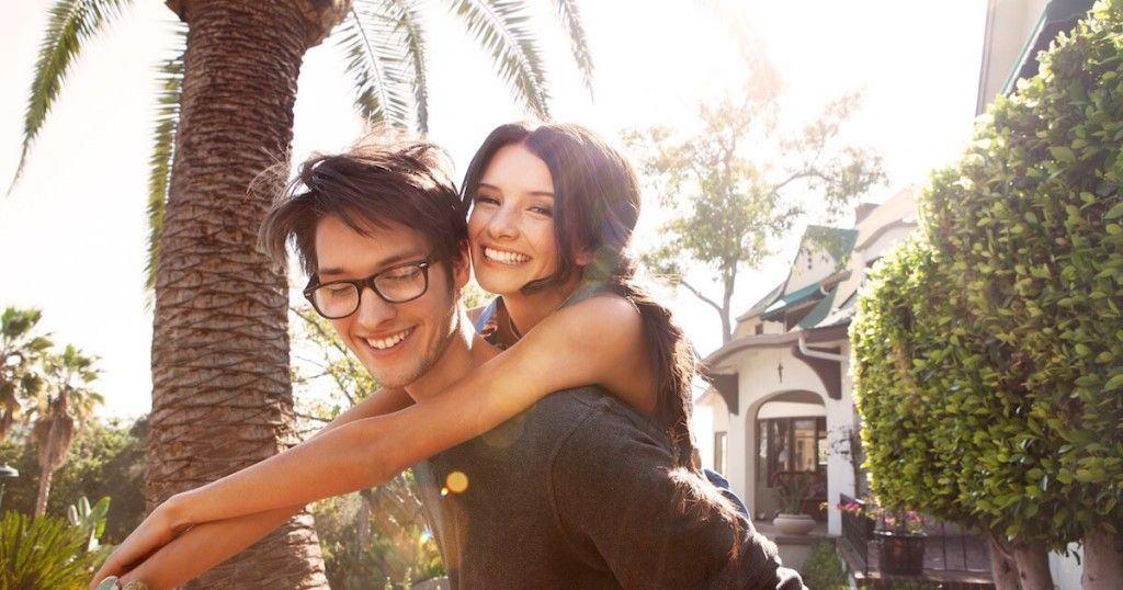 smiling happy couple